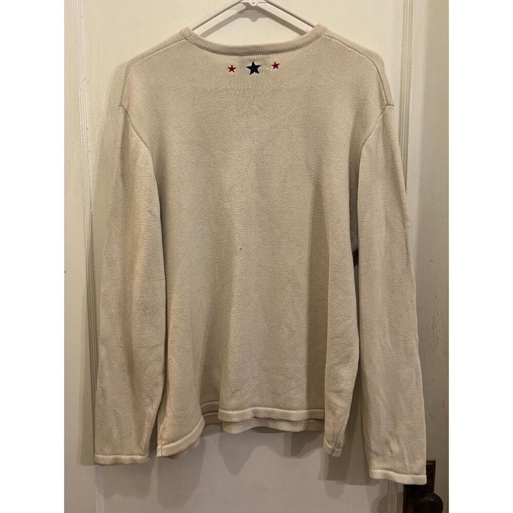 Pendleton White Knit Usa Star Pullover Sweater To… - image 5